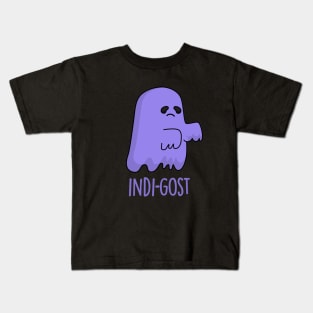 Indi-gost Cute Halloween Indigo Ghost Pun Kids T-Shirt